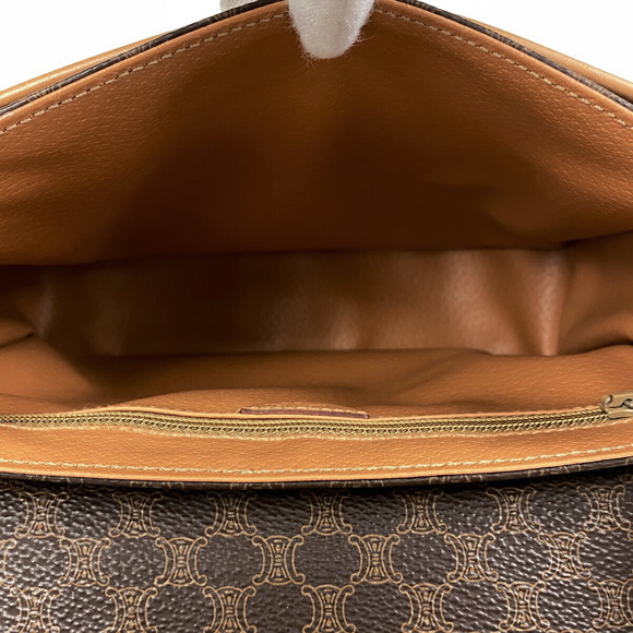 Celine Macadam Pattern Diagonal Canvas Shoulder Bag Brown - Picture 7 of 7